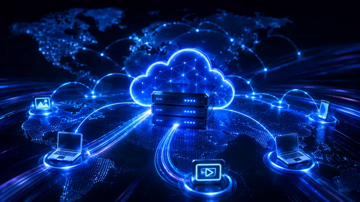 Rete CDN globale con nodi distribuiti per la consegna dei contenuti