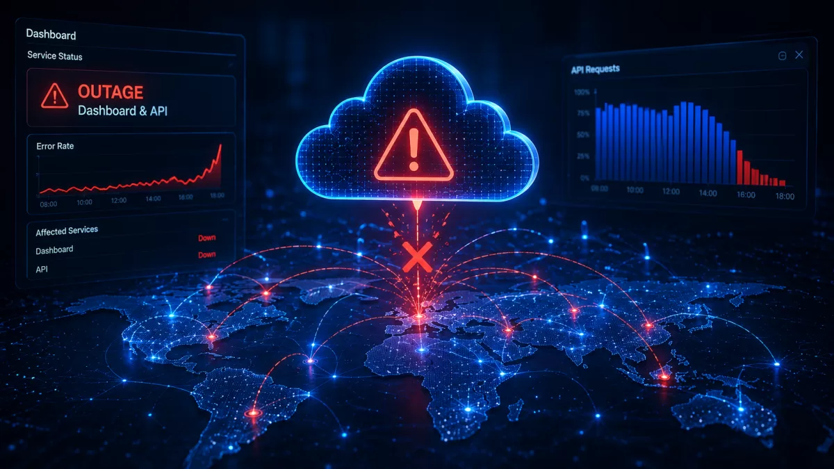 Illustrazione editoriale relativa al funzionamento, alla sicurezza e all’infrastruttura dei servizi Internet