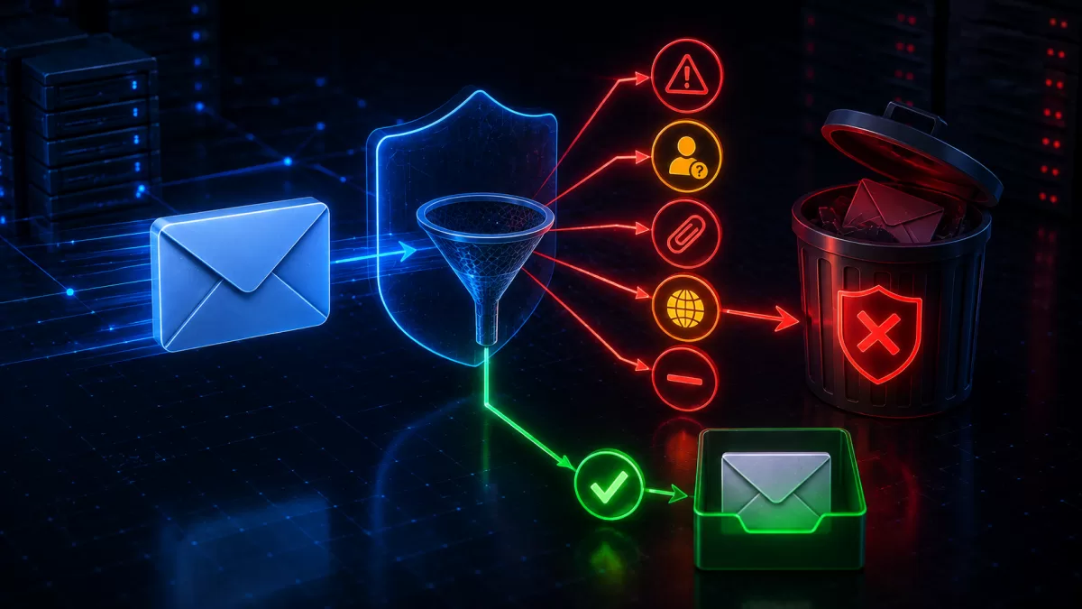 Editorial illustration related to Why Legitimate Email Can Still Land in the Spam Folder