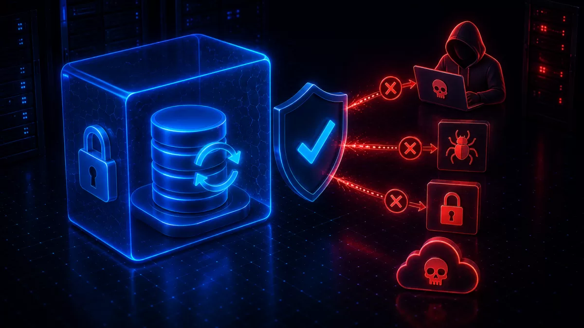 Editorial illustration related to Backups Are Security Assets: Why Attackers Must Not Be Able to Delete Them