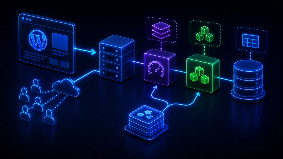 Illustrazione editoriale relativa al funzionamento, alla sicurezza e all’infrastruttura dei servizi Internet
