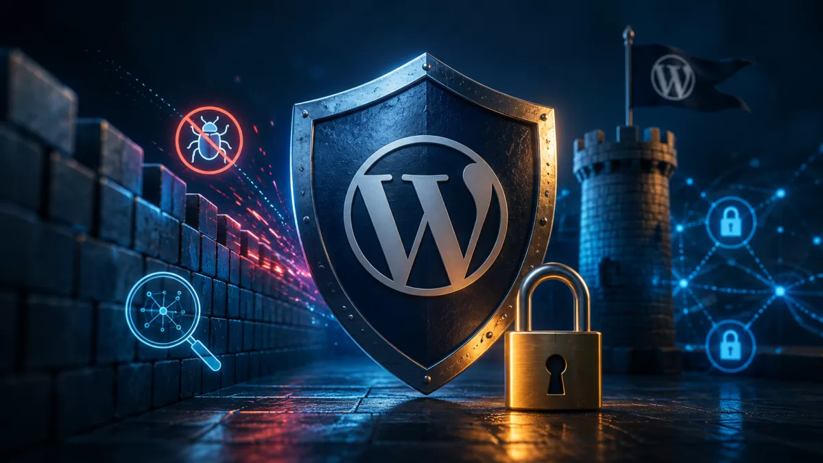 Sicherheitsprüfung als Symbol für WordPress-Schwachstellenmeldungen und Updates