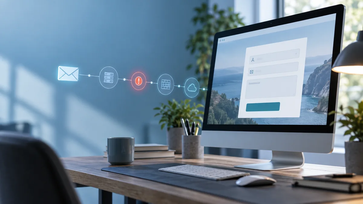 Kontaktformular einer Website mit überprüftem E-Mail-Zustellweg